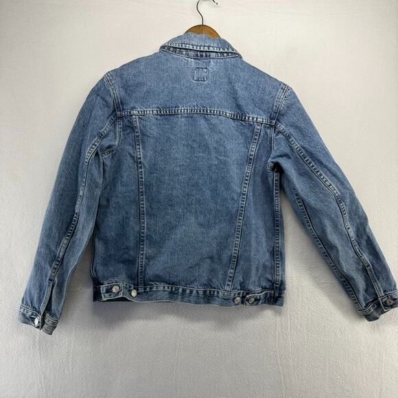 Vintage Gap Denim Jacket Women's Large Blue Trucker Pockets Western Cowgirl 90s - Picture 9 of 10